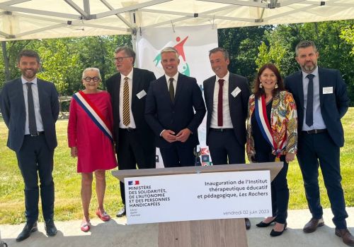 Inauguration de l'ITEP « Les Rochers » à Châteaubourg avec Jean-Christophe COMBE, Ministre des Solidarités, de l'Autonomie et des Personnes Handicapées