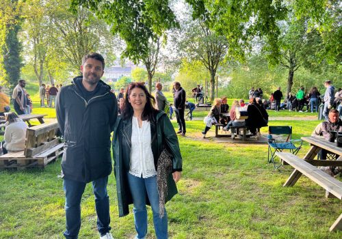 Au lancement de la guinguette à Châteaubourg